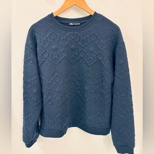 🫐 Zara Quilted Navy Sweatshirt